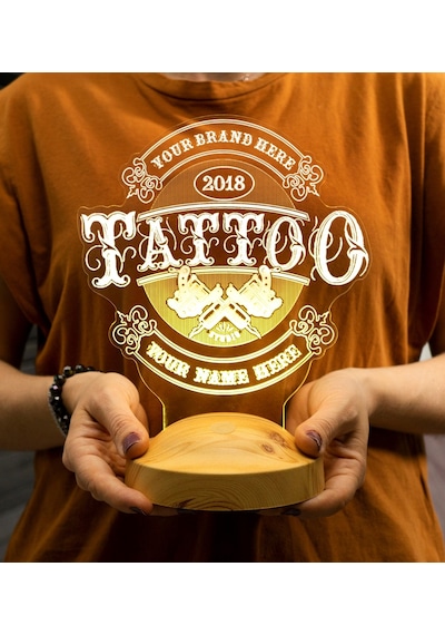 Tattoo, Dövme Severlere Hediye, Dövmeci Hediyesi, Tattoo Artistlerine Hediye Led Lamba