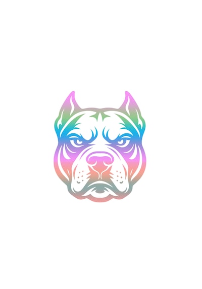 Pitbull Köpek Tasarımlı Oto Sticker - Arka Cam, Araç, Motor, Bilgisayar Kasası, Dükkan, Vitrin Ve Kask Etiketi - Düz Yüzey Uyumlu Dekoratif Modifiye Aksesuar Hologram 15x18cm