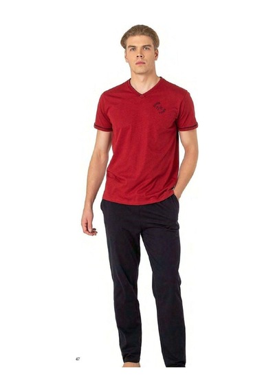 Pierre Cardin Erkek Pijama Takımı 6083 Bordo