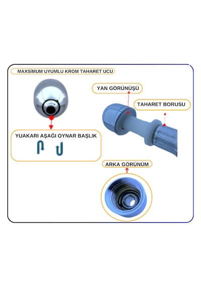 311464yp1te Taharetucu Fıskiyeayarlı Metal Tk8 Tamamı Krom