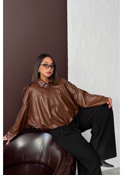 Verymoda Suni Deri Mont F2035 Kahve
