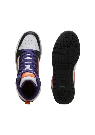 Puma Rebound V6 Mid Günlük Bilekli Spor Ayakkabı Siyah Mor Siyah Mor