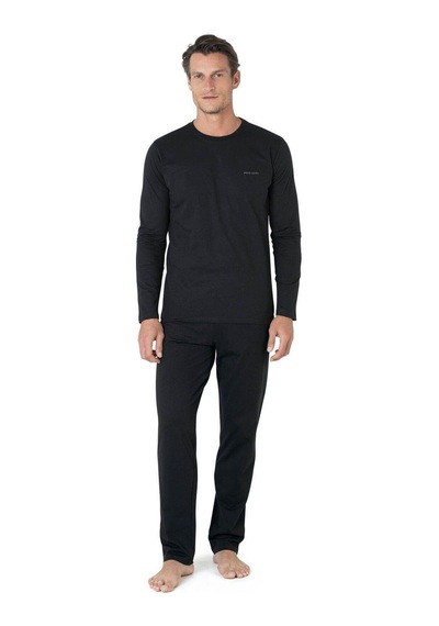 Pierre Cardin 5640 Erkek Triko Sabahlıklı 5'li Pijama Takım-gri Gri Melanj