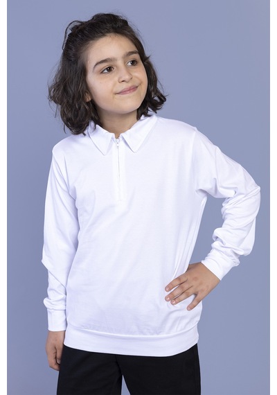 Toontoy Kids Toontoy Erkek Çocuk Polo Yaka Sweatshirt Lacivert