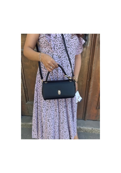 Just Polo Kadın Yeni Sezon Aksesuar Detaylı Çapraz Ayarlanabilir Askılı Şık El & Omuz Çantası Ebat 22 X 11 Cm Siyah 65870740