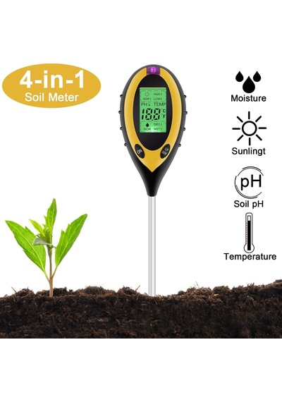 Toprak Nem Isı Ph Işık Ölçer 4-In-1