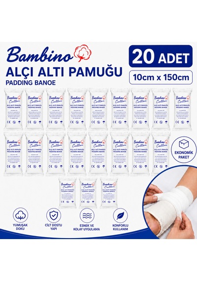 Bambino Alçı Altı Pamuğu 10cm 150cm 20adet