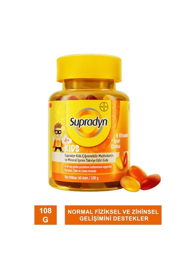 Kids Multivitamin Ve Mineral 60 Çiğnenebilir Tablet Skt-04.2025