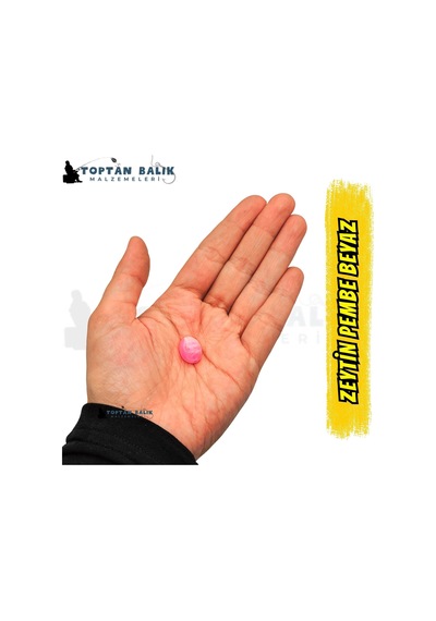 Zeytin Formunda Pembe-beyaz Sazan Balık Boncuğu 15 X 11.5 Mm İç