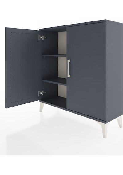 Arges Şifonyer 2 Raflı 2 Kapaklı 88x30x96 Antrasit-antrasit Antrasit