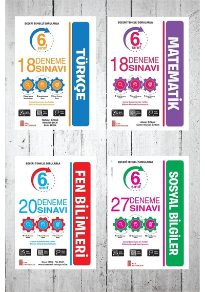 Ata 6.sınıf Türkçe-matematik-fen Bilimleri-sosyal Bilgiler Deneme Seti