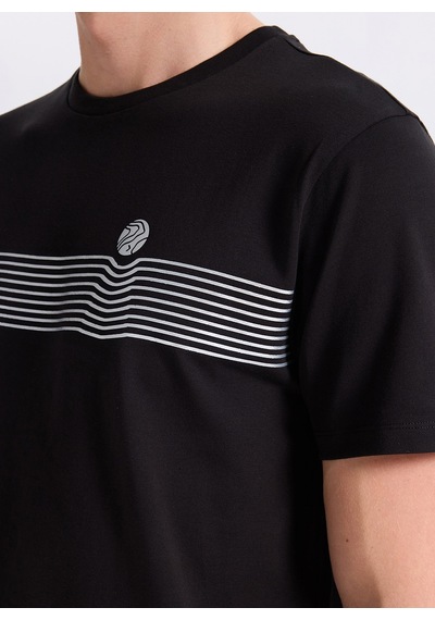 Discovery Expedition Siyah Pamuk Karışımlı T-shirt D6sm-tst3723