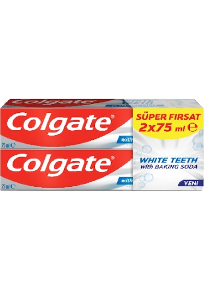 Colgate White Teeth With Baking Soda Diş Macunu 2'li