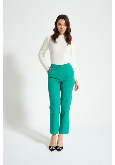 Mizalle Double Basic Yeşil Pantolon Yeşil