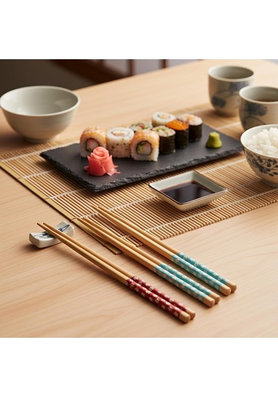 10 Parça Bambu Chopstick, 5 Çift Japon Çin Kore Tipi Asya Yemek Çubuğu Seti, Çin Çubuğu Çok Renkli