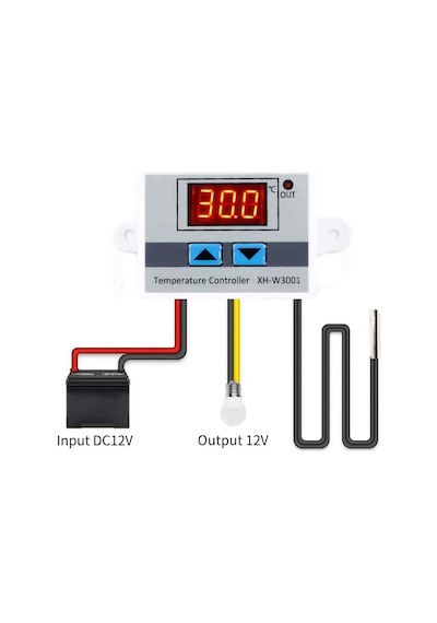 Xh-w3001 12v Dc Dijital Termostat Akvaryum Kuluçka Classic