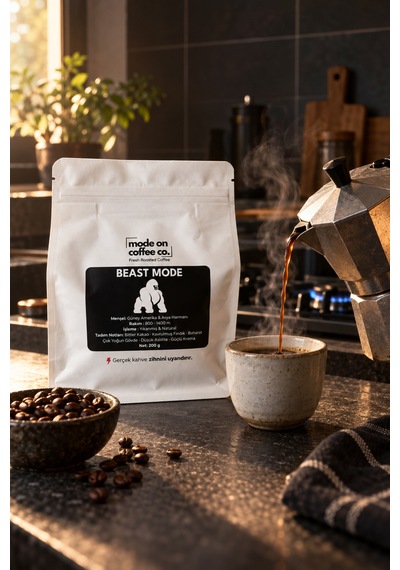 Beast Mode Yoğun Espresso Harmanı 200 Gr Medium-kavrum Güçlü Krema Filtre