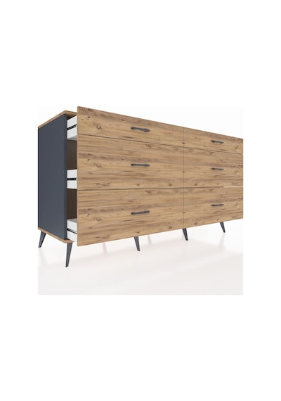 Kronos Konsol 6 Çekmeceli 176x59x99 Antrasit-çam Antrasit-çam