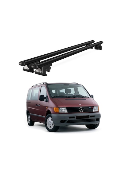 Venüs Mercedes-benz Vito Van 1996-2004 Uyumlu Siyah Ara Atkı Port Bagaj Tavan Barı