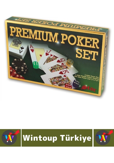 Luxery Texas Holdem Casino Blackjack 100 Poker Çipi 2 İskambil Kağıdı Premium Kutu Poker Oyunu Seti