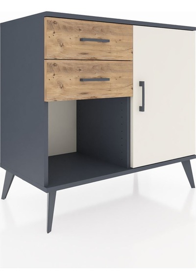 Hyperion Şifonyer Tek Raflı 2 Çekmeceli Tek Kapaklı 88x44x80 Antrasit-aytaşı/çam Aytaşı/çam Hyperion Şifonyer Tek Raflı 2 Çekmeceli Tek Kapaklı 88x44x80 Antrasit-aytaşı/çam Aytaşı/çam