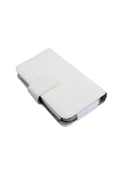 Apple Uyumlu iPhone 6/6s/7/8/se İle Yan Kapaklı Cüzdanlı Kart Bölmeli Deri Kılıf Beyaz Renk