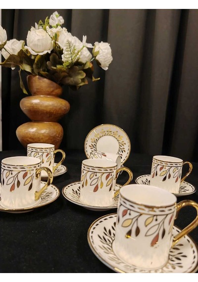 Sihir Paçi 6 Kişilik Kahve Fincanı Takımı Model: Shrpaçi1 Ekru