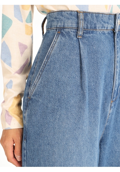 Colin's Colins 995 Sares Normal Kesim Yüksek Bel Beggy Wide Leg Jean Pantolon 001