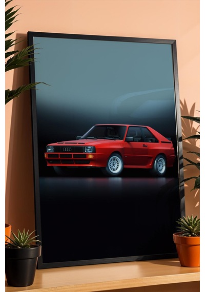 Saturn Audi Sport Quattro Araba Çerçeveli Tablo Erkek Odası Ve Garaj Dekoru Classic Car Collection