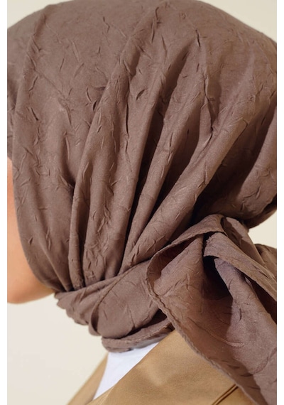 Bambu Kraş Eşarp Tesettür Giyim, Hafif, Rahat, Şık, Yüksek Kalite, Hijab, Scarf, Shawl Koyu Vizon