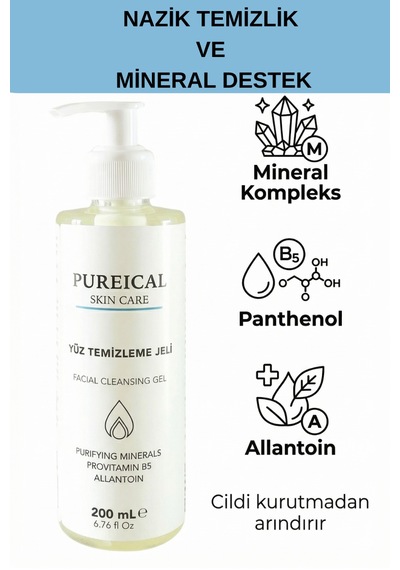 Pureical Nemlendirici Yüz Temizleme Jeli 200 ML