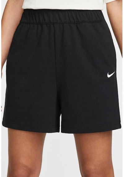 Nike Sportswear Essential Loose Fit Jersey Shorts Bol Kesim Ağır Modal Kadın Şort Siyah