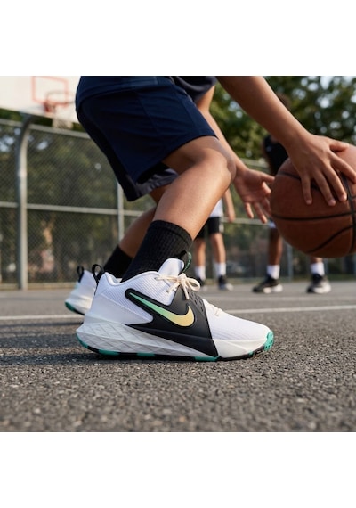 Nike Team Hustle D 12 Gs Cırtlı Basketbol Ayakkabısı-sportxstore Beyaz