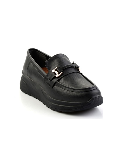 Bambi Siyah Kadın Loafer Ayakkabı K01179769709 Siyah