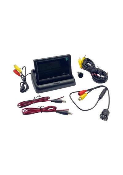 12v Araç İçi Lcd Ekran 4.3 '' Kapaklı Açılır-kapanır + Gece Görüşlü Kamera 18.5 Mm
