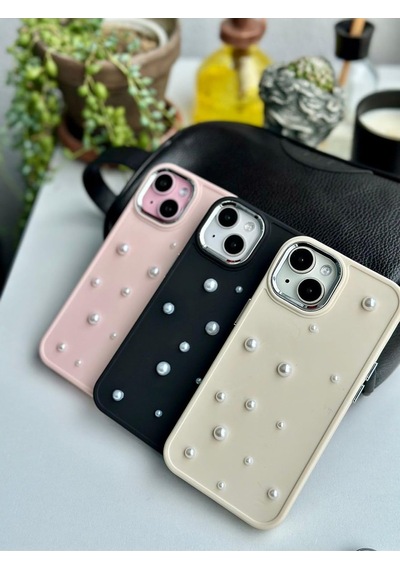 Iphone 14 Plus - 15 Plus Uyumlu Pearl Tasarımlı Oyuncaklı Silikon Kılıf - Krempearl
