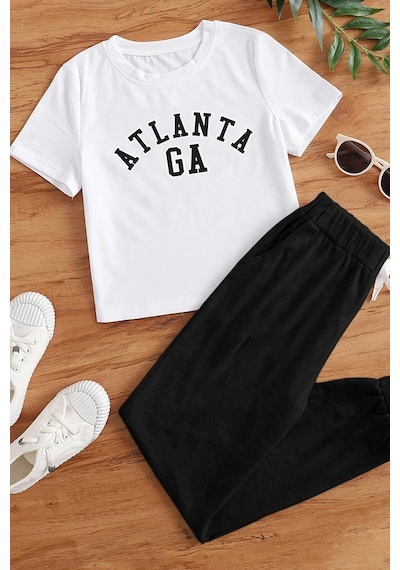 Uyguntarz Çocuk Atlanta Alt - Üst Eşofman Takımı Beyaz