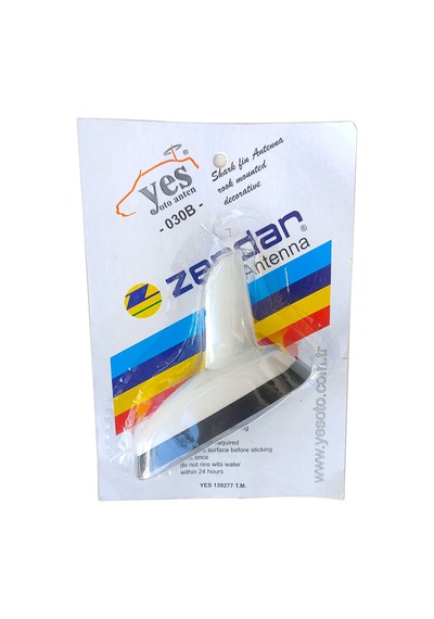 Balık Sırtı Yapıştırma Süs Anteni Dekoratif Oto Anten Audi Tip 9cm Beyaz Üniversal YES-030