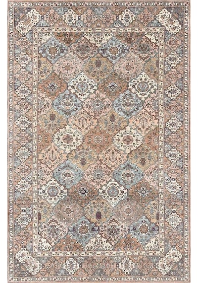 Çam Halı Anatolia 32-071 Etnik Eskitme Desenli Dokuma Tabanlı Yıkanabilir Şönil Salon Ve Oda Halısı Multi