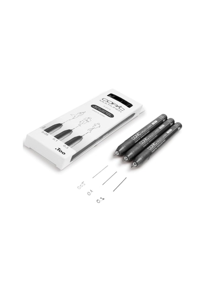 Tr Multılıner Siyah 3lü Set - Fine