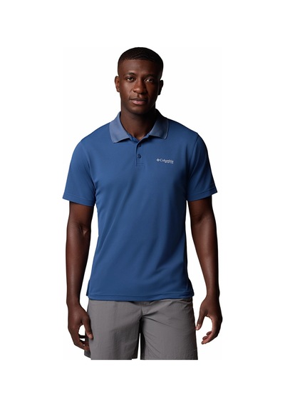 Columbia Men's Pfg Freezer Polo Shirt Mavi Erkek Yakalı Tişört Fm4923 Mavi - Gri