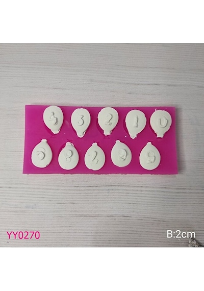 Yy0270 Balon Rakam Silikon Kalıp