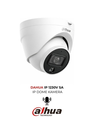 Ipc-hdw1230v-sa-0280b 2mp H.265+ 2.8mm Poe Dome Güvenlik Kamerası Dahili Mikrofonlu