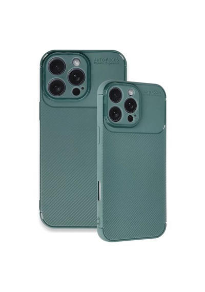 Newface Apple İphone 16 Pro Max Kılıf Auto Focus Karbon Kapak - Koyu Yeşil