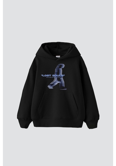 Tarzsokak Lost Souls Baskılı Oversize Unisex Premium Siyah