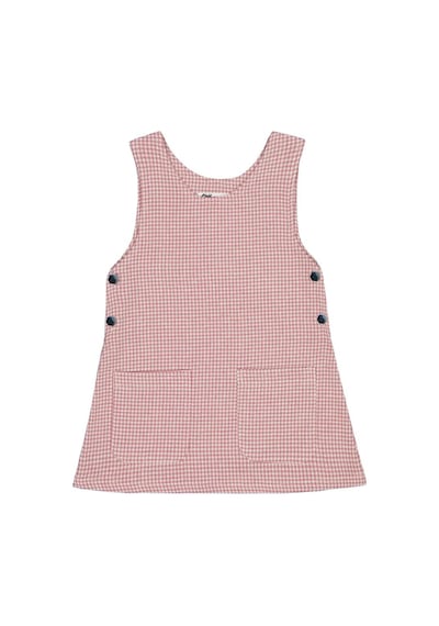 Civil Girls Yakası Pomponlu 2-5 Yaş Elbise Pembe