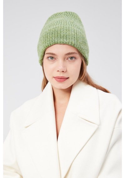 Derikem Basic Şık Standart Lüks Unisex Tiftik Bere Yeşil