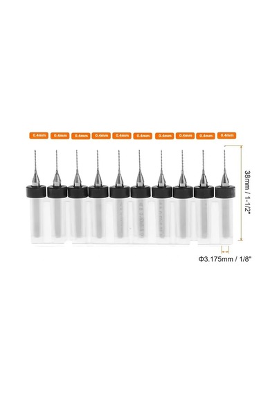 0.4mm Pcb Matkap Ucu Seti - 10 Adet Kutulu