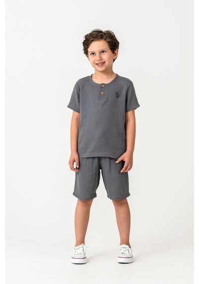 U.s. Polo Assn. Erkek Çocuk Gri Bermuda Takım 5274-49840 Gri