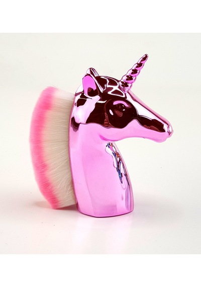 Pembe Unicorn Manikür Toz Fırçası Allık Ve Makyaj Fırçası
